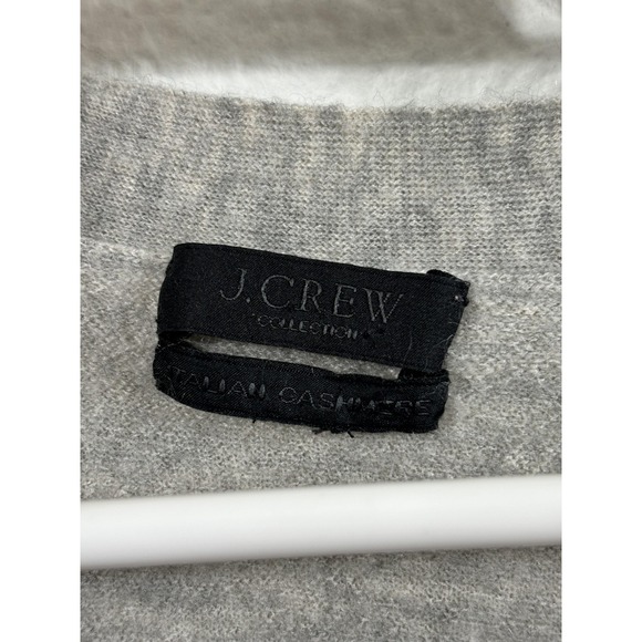 J.Crew Collection Cardigan Sweater Womens XS Gray Italian Cashmere V Neck C2377 - Picture 5 of 9